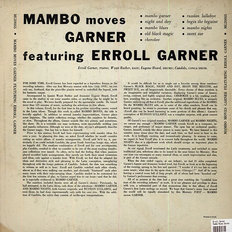 Erroll Garner - Mambo Moves Garner