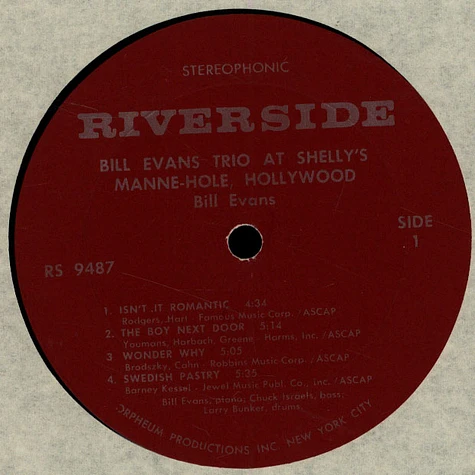 Bill Evans Trio - Bill Evans Trio At Shelly's Manne-Hole