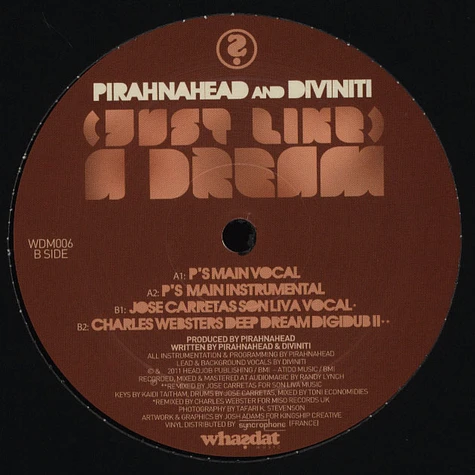 Pirahnahead and Diviniti - (Just Like)A Dream