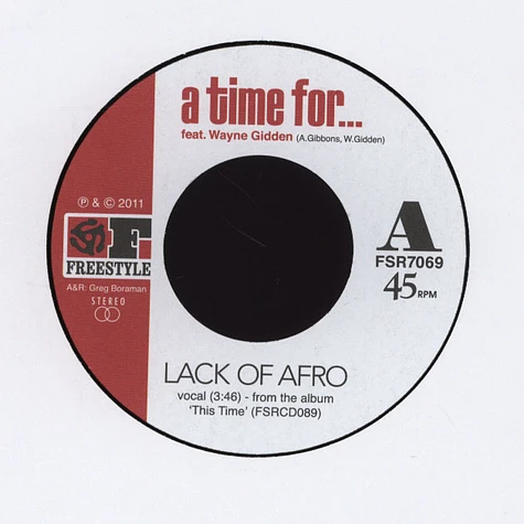 Lack Of Afro - A Time For Feat. Wayne Gidden