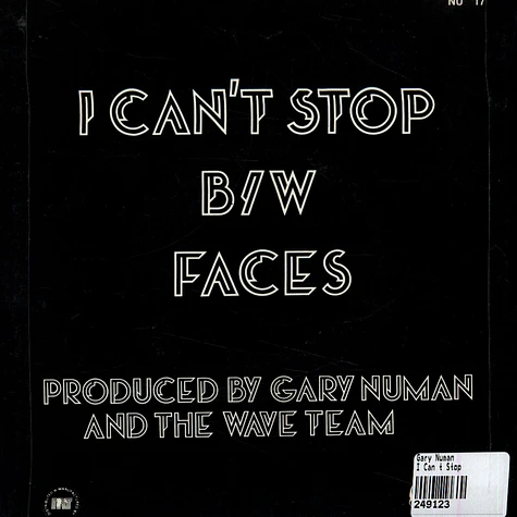 Gary Numan - I Can't Stop