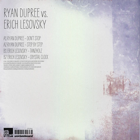 Ryan Dupree / Erich Lesovsky - Ryan Dupree Vs Erich Lesovsky EP