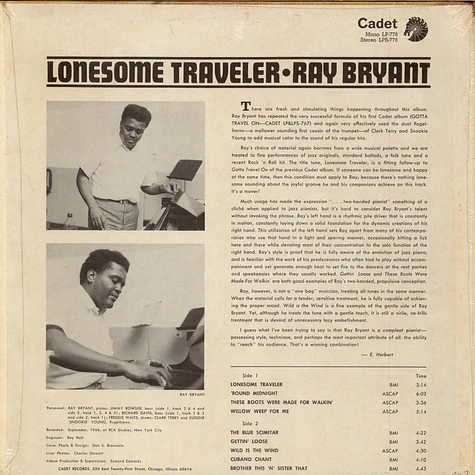 Ray Bryant - Lonesome Traveler