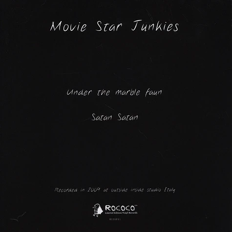 Movie Star Junkies - Under The Marble Faun