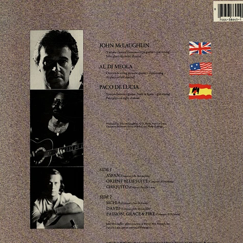 John McLaughlin / Al Di Meola / Paco De Lucia - Passion, Grace & Fire