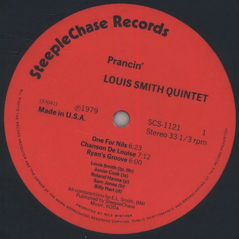Louis Smith Quintet - Prancin'