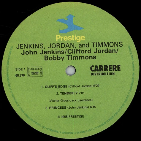 John Jenkins / Clifford Jordan / Bobby Timmons - Jenkins, Jordan & Timmons