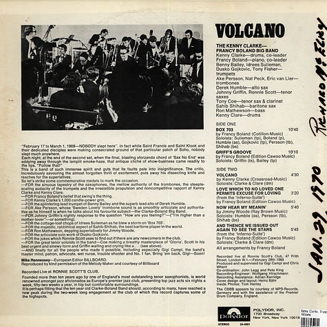 Kenny Clarke, Francy Boland And The Band - Volcano
