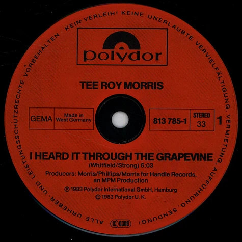 TeeRoy Morris - I Heard It Through The Grapevine