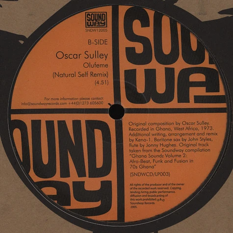 Joe Mensah / Oscar Sulley - Africa Is Home Natural Self Re-Edit / Olufeme Natural Self Remix