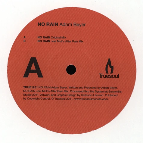 Adam Beyer - No Rain