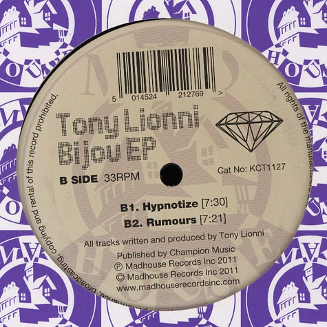 Tony Lionni - Bijou EP
