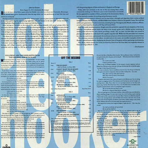 John Lee Hooker - Plays & Sings The Blues