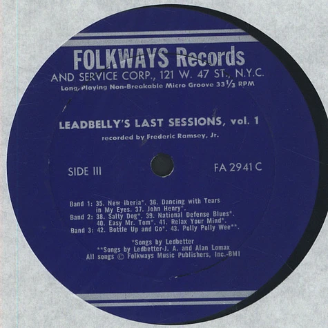 Leadbelly - Leadbelly's Last Session, Vol. 1 Part Two