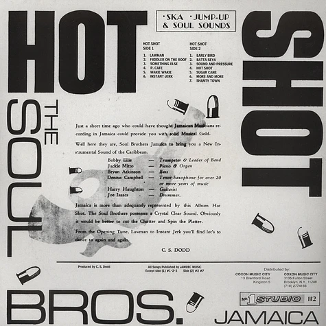 Soul Brothers - Hot Shot: Ska Jump Up & Soul Instrumentals