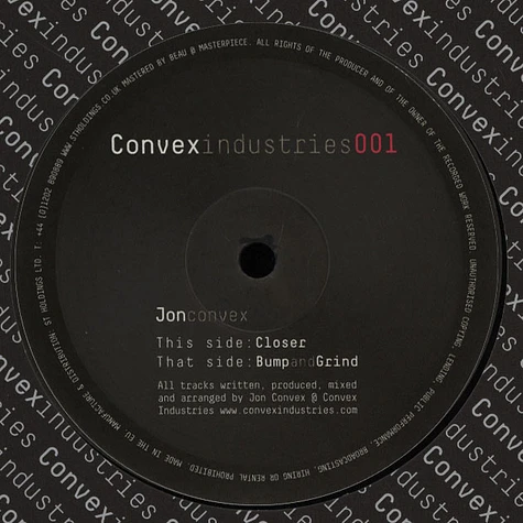 Jon Convex - Bump And Grind