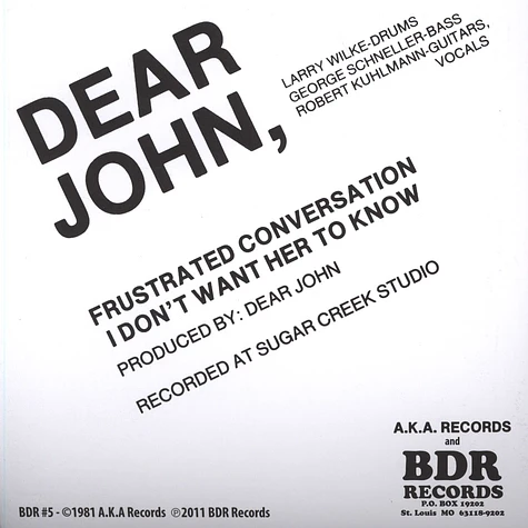 Dear John - Frustrated Conversation