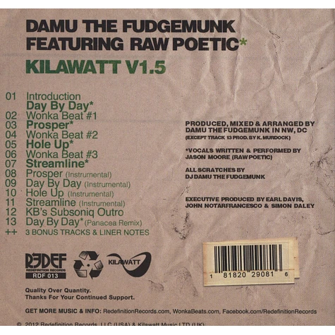 Damu The Fudgemunk - Kilawatt V1.5