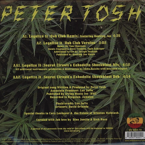 Peter Tosh - Legalize It Echodelic Remixes