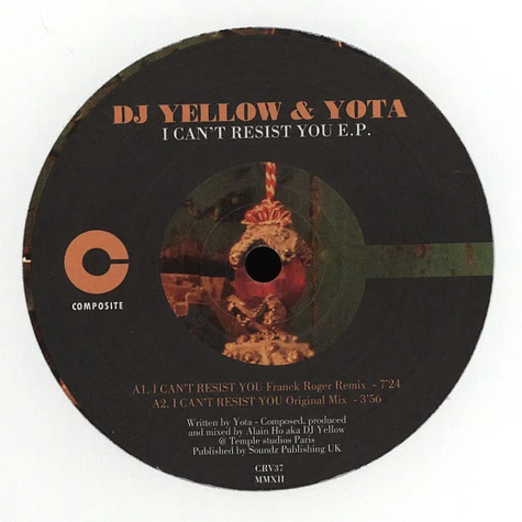 DJ Yellow & Yota - I Can't Resist You EP