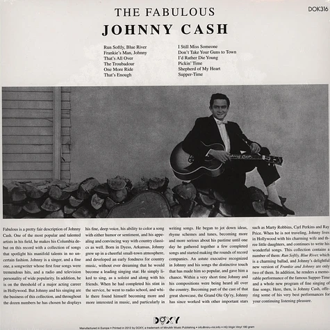 Johnny Cash - The Fabulous Johnny Cash LP