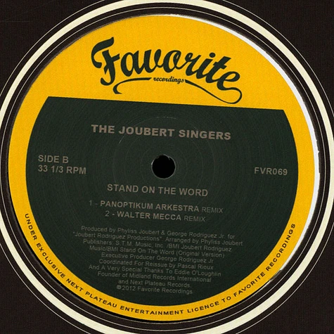 The Joubert Singers - Stand On The Word Remixes