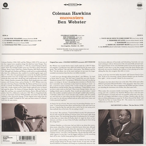 Coleman Hawkins - Encounters Ben Webster