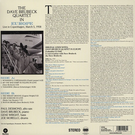The Dave Brubeck Quartet - In Europe
