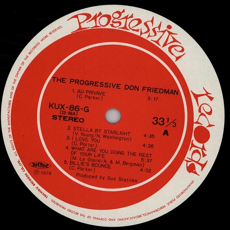 Don Friedman - The Progressive Don Friedman