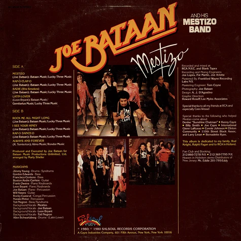 Joe Bataan And The Mestizo Band - Mestizo