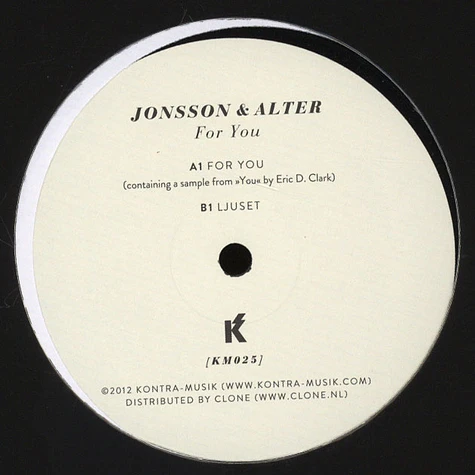 Jonsson & Alter - For You EP