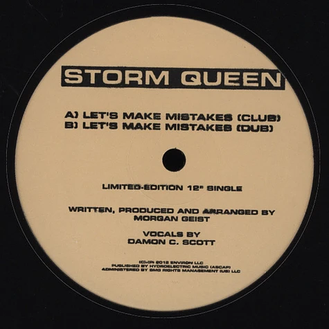 Storm Queen (Morgan Geist & Damon C. Scott) - Let's Make Mistakes