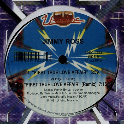 Jimmy Ross - Fall Into A Trance / First True Love Affair
