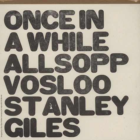 Allsop, Stanley, Vosloo, Giles - Once In A While