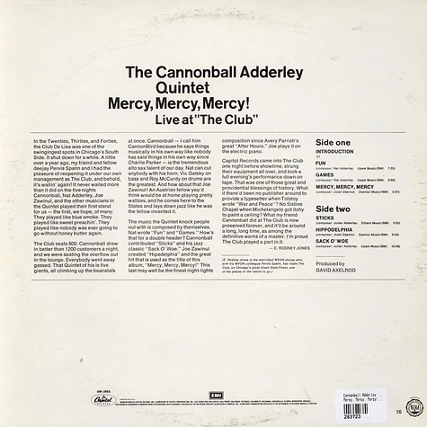 The Cannonball Adderley Quintet - Mercy, Mercy, Mercy! - Live At "The Club"