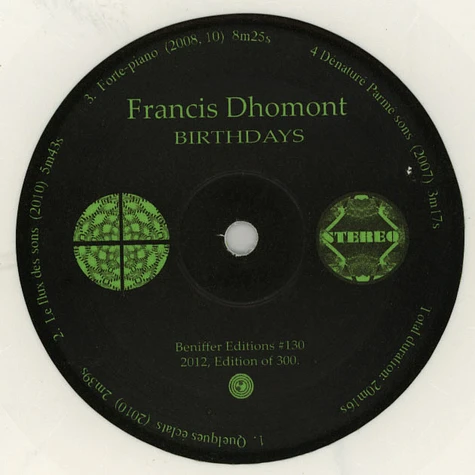 Francis Dhomont - Birthdays