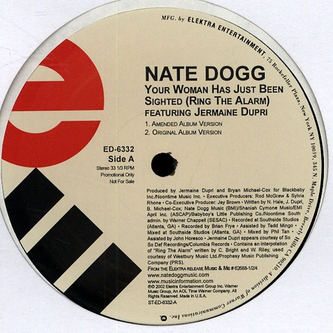 Nate Dogg - Your Woman Has Just Been Sighted