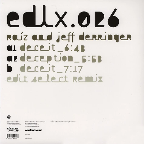 Raiz & Jeff Diringer - Deception EP
