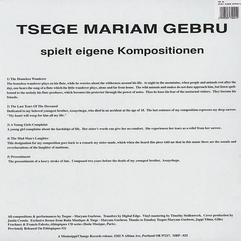 Tsege Mariam Gebru - Spielt Eigene Komposition