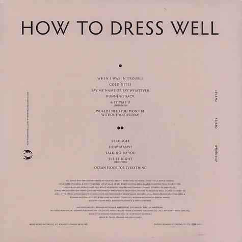 How To Dress Well - Total Loss