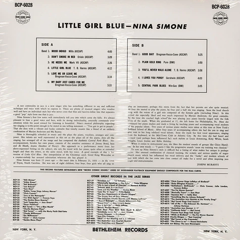 Nina Simone - Little Girl Blue - Jazz As Played In An Exclusive Side Street Club