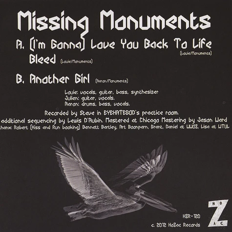 Missing Monuments - I'm Gonna Love You Back To Life