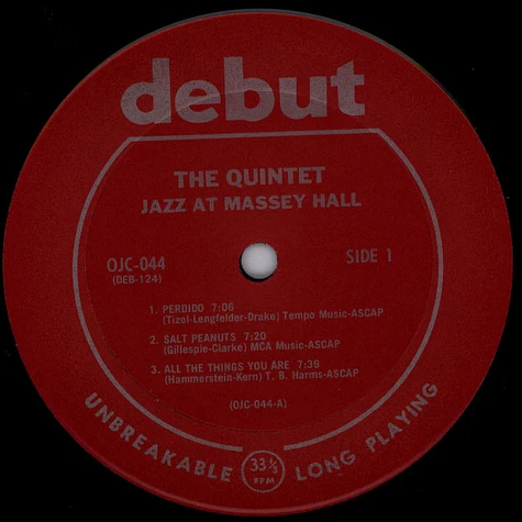 The Quintet - Jazz At Massey Hall