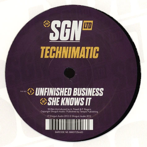 Technimatic - Unfinished Business