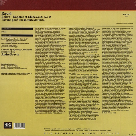 Ravel / Previn / London Symphony Orch - Bolero