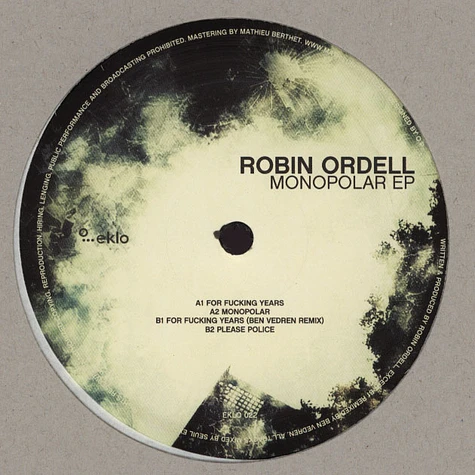 Robin Ordell - Monopolar Ep