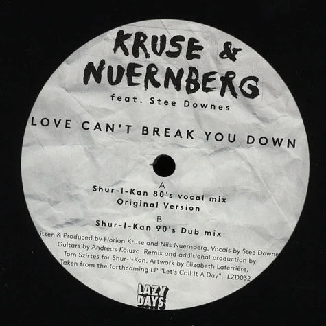 Kruse & Nuernberg - Love Can't Break You Down