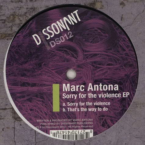 Marc Antona - Sorry For The Violence EP