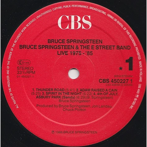 Bruce Springsteen & The E-Street Band - Live/1975-85