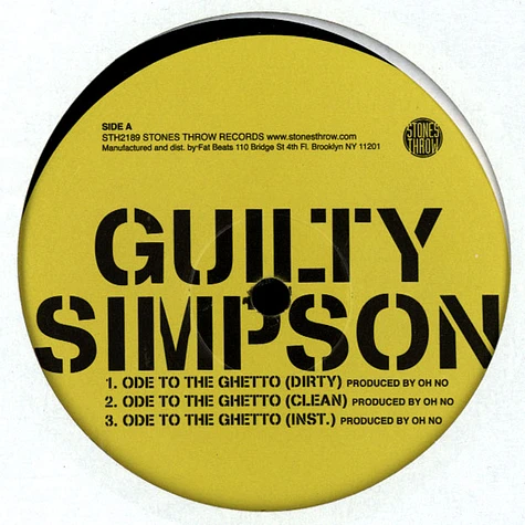 Guilty Simpson - Ode To The Ghetto